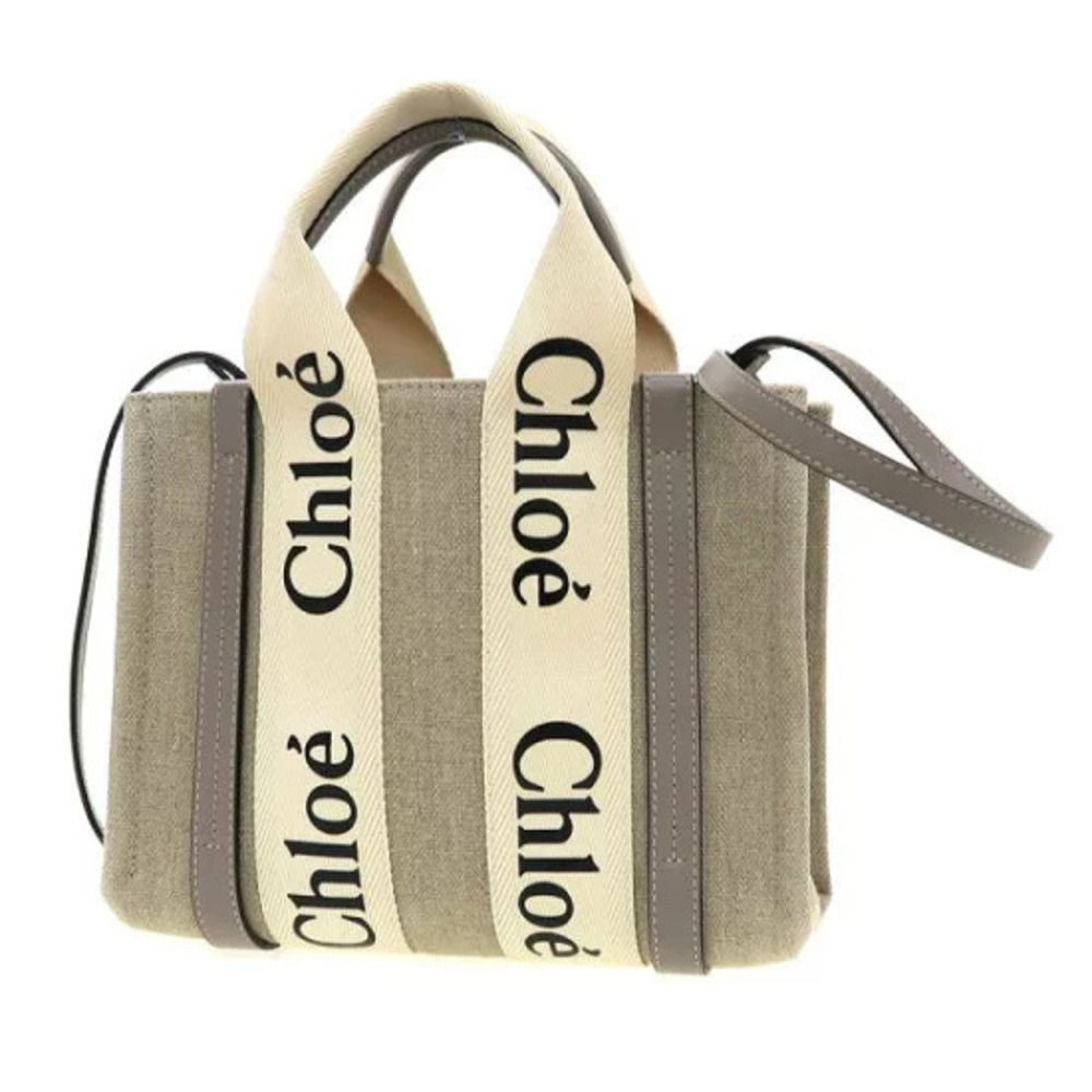 Chloe Woody Canvas Tote Bag